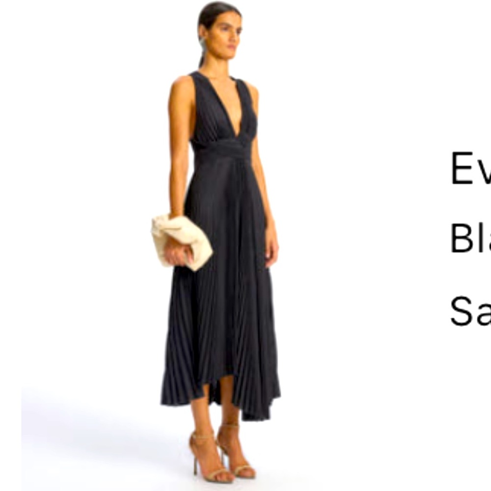 A.L.C. Black Pleated Everly Dress. New with Tags on.